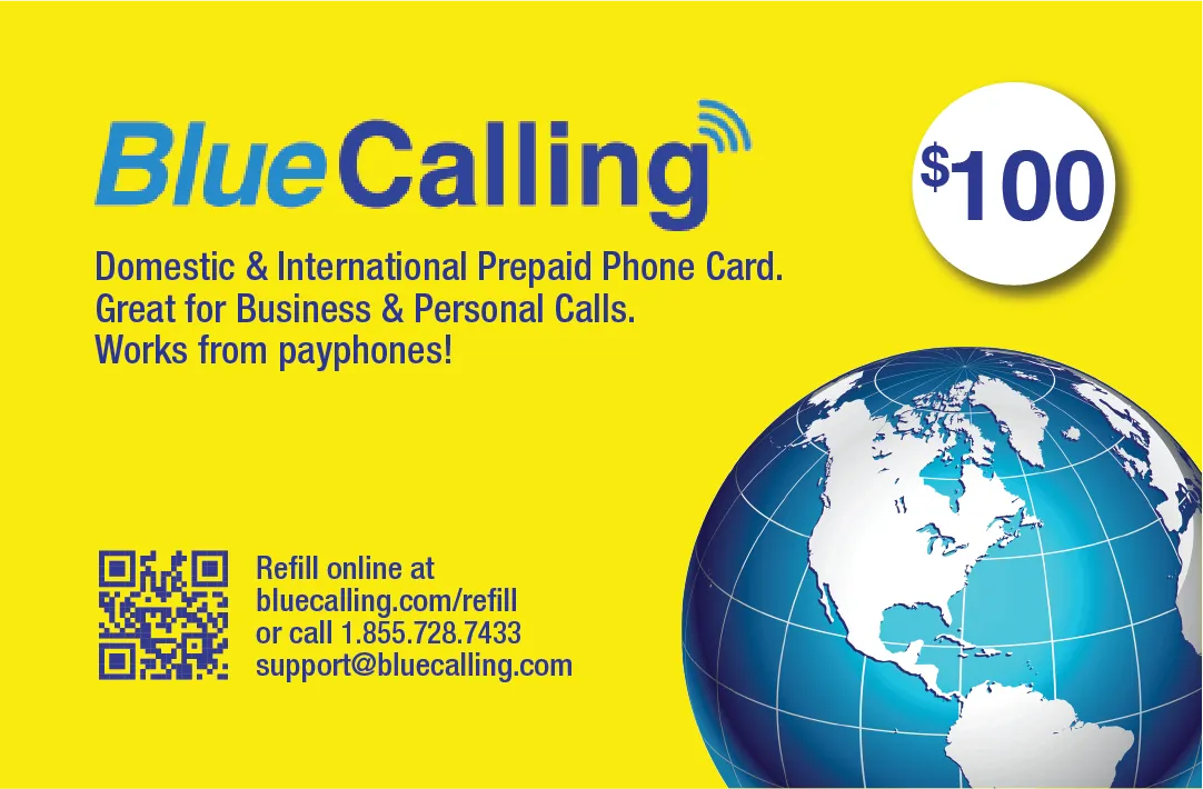 bluecalling Calling Card $100