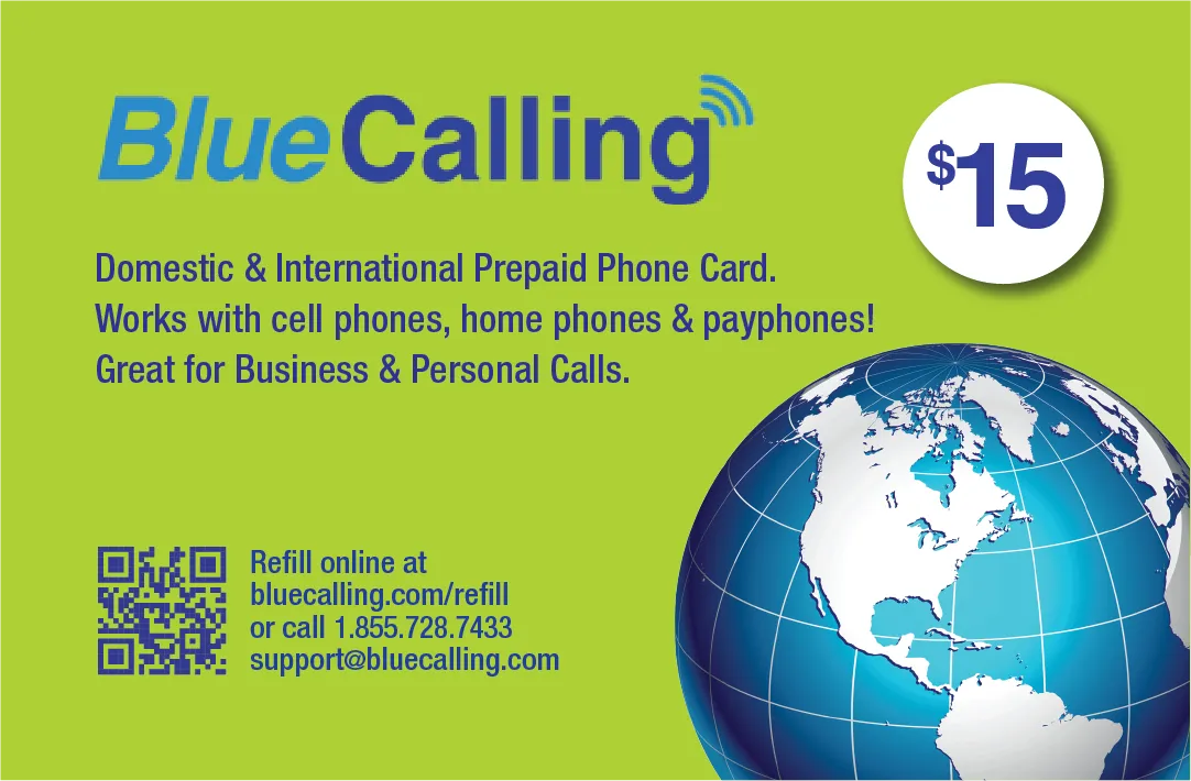 bluecalling Calling Card $15